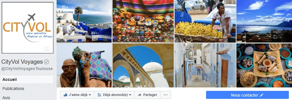 Page-Facebook-Cityvol-Voyages-agence-de-voyages-Toulouse-Bordeaux-Montpellier